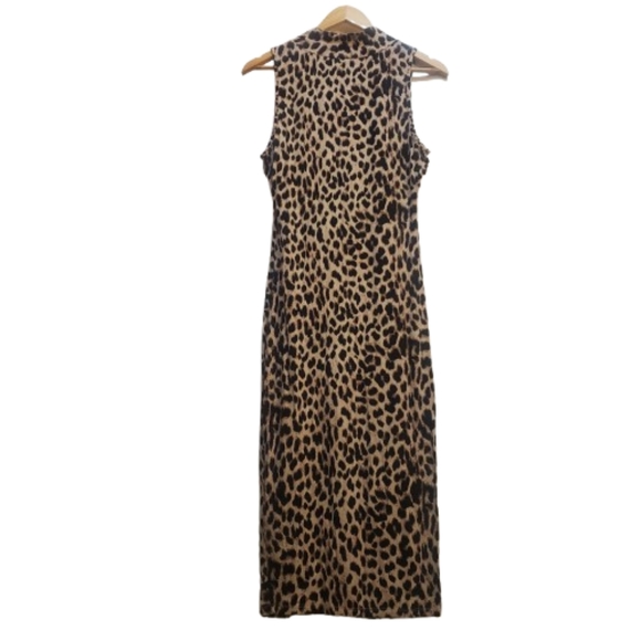 ANIMAL PRINT Bodycon Mockneck Tube Dress sz. 0X (sz 12 to 14) - Picture 1 of 14